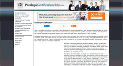 Desktop Screenshot of paralegalcertificationhelp.com